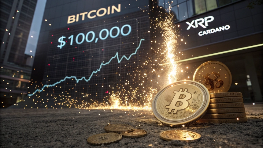  비트코인 10만 달러 탈환…XRP·카르다노도 9% 급등하며 반등 신호