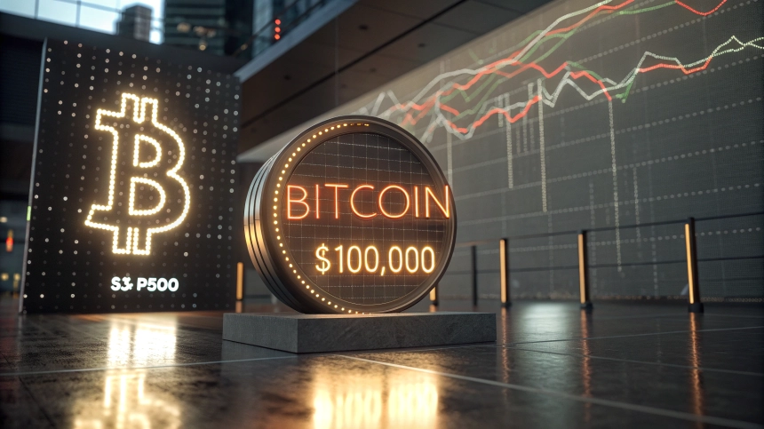  비트코인($BTC), 10만 달러 반등…S&P500보다 더 안정적이라는 분석 나와