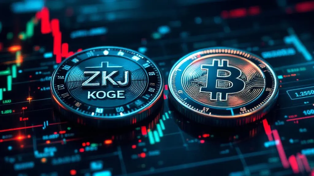 암호화폐 ZKJ·KOGE, 1시간 새 60% 이상 급락