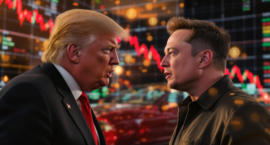  트럼프-머스크 갈등 격화에 테슬라($TSLA) 급락…비트코인도 흔들