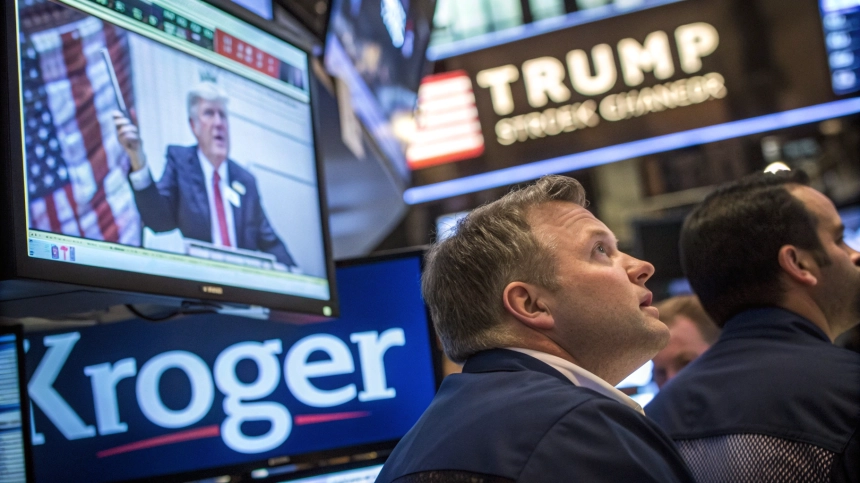  트럼프 '2주내 결정' 발언에 증시 혼조…크로거 9.8% 급등