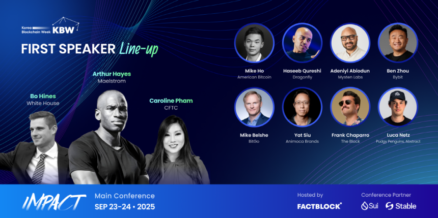  ‘웹3 파워맨’ KBW2025:IMPACT로 집결... 보 하인스·아서 헤이즈 등