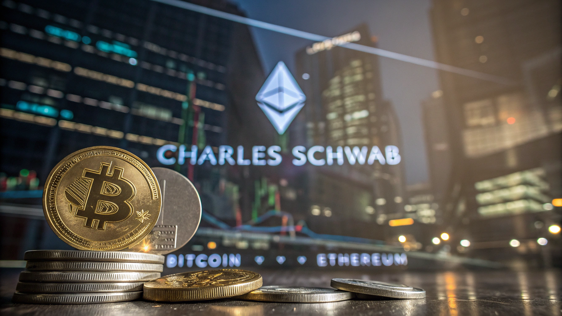 찰스슈왑, 비트코인($BTC)·이더리움($ETH) 현물거래 도입…전통금융 암호화폐 통합 가속