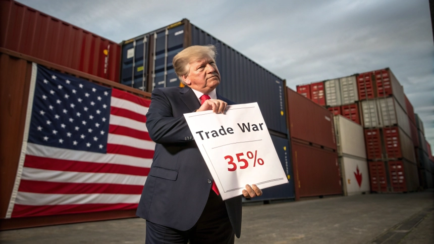  트럼프, 캐나다산 수입품에 35% 관세 폭탄…보호무역 전면전 예고