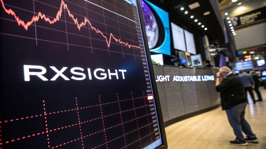 美 RxSight, 실적 쇼크에 주가 50% 폭락…매출 가이던스도 '급제동'