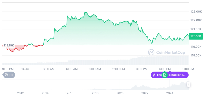  [모닝 시세브리핑] 암호화폐 시장 혼조세… 비트코인 12만 달러, 이더리움 3,000달러