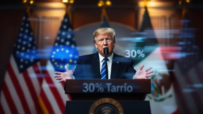 트럼프, EU·멕시코 수입품에 30% 관세 부과 발표