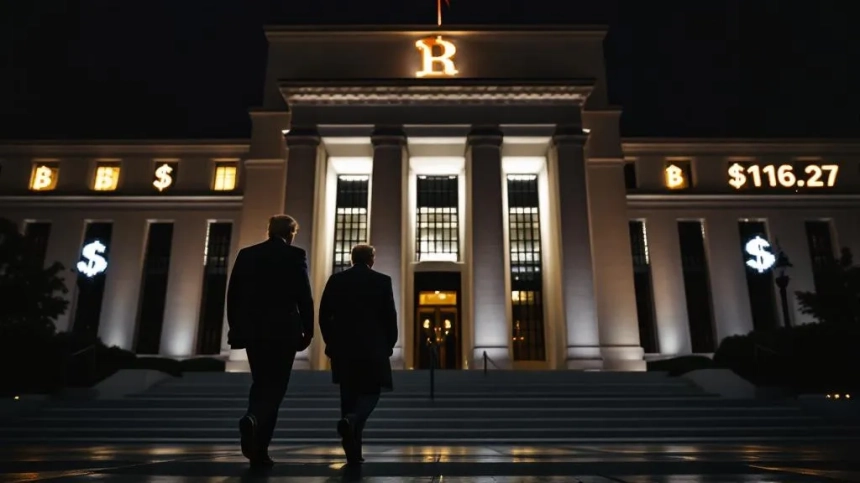 트럼프 대통령, 금리 인하 압박 위해 연준 방문 중