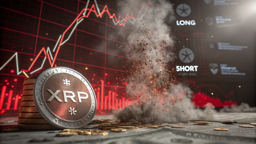 XRP, 10,409% 청산 격차 속 폭락…롱만 5,000억 손실 '투기성 경고등'