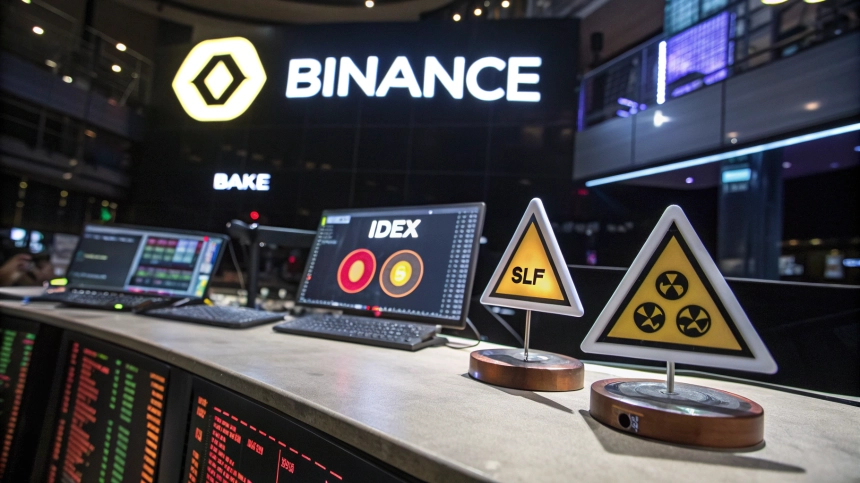 바이낸스, BAKE·IDEX·SLF 상장폐지 가능성 경고…모니터링 태그 부여