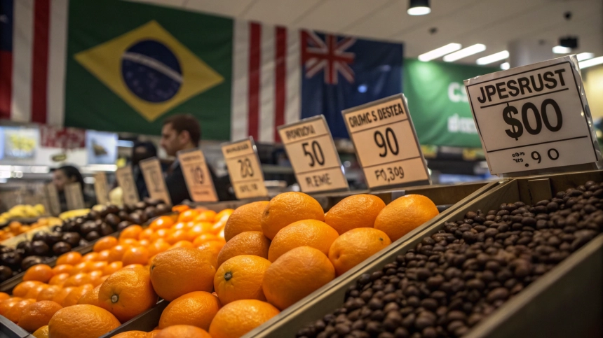  트럼프發 관세폭탄에 오렌지주스·커피값 '빨간불'… 美 식탁 물가 비상