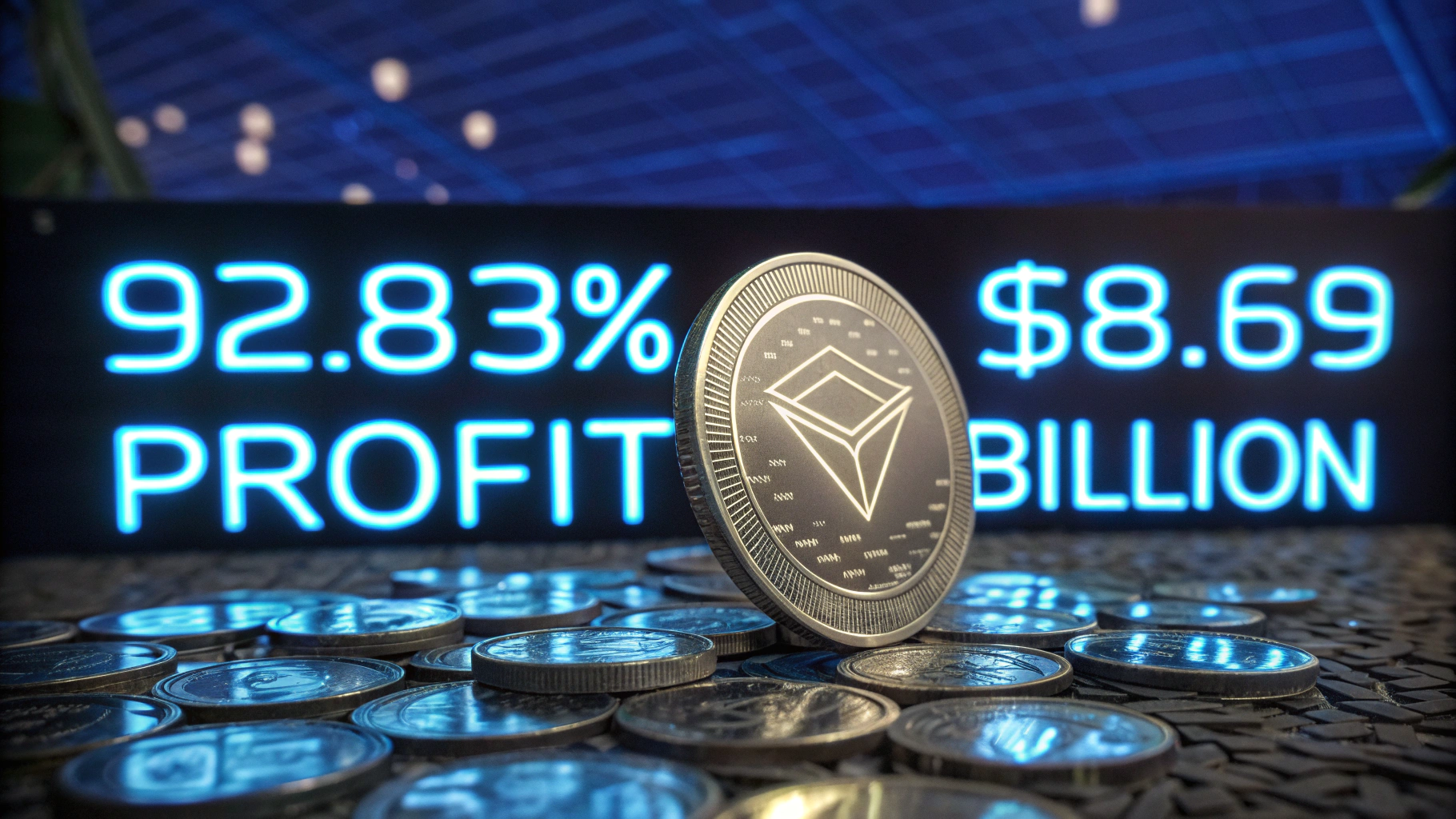 트론($TRX), 92.83% 투자자 수익 구간…12조 원 이상 보유 중
