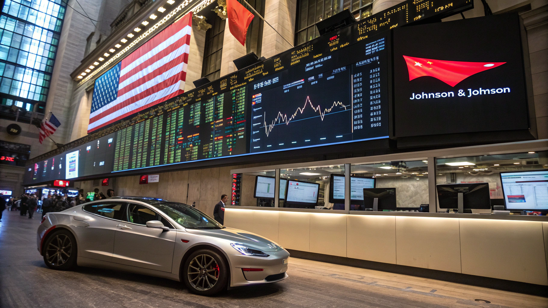 美 증시 혼조세… JNJ·BHF 급등, 테슬라 '中전략' 주목