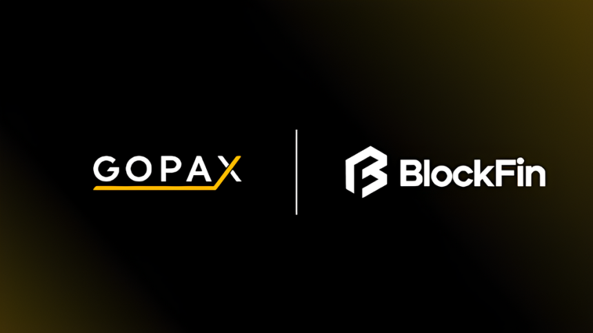 고팍스(GOPAX), 글로벌 거래소 블록핀(BlockFin)과 연동… 사용자 편의성과 신뢰성 강화