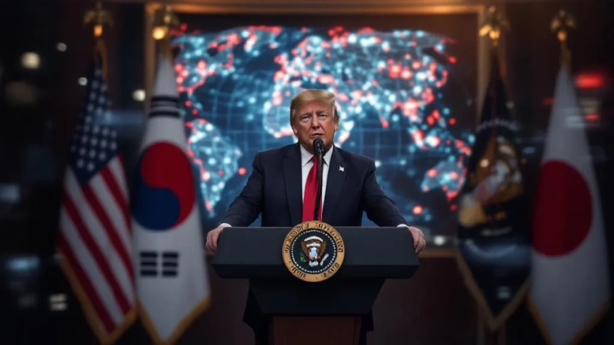 트럼프 대통령, 한일 수입품에 25% 관세 부과 발표