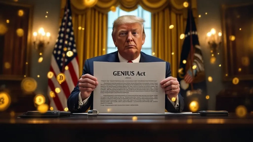 트럼프, 스테이블코인 규제법 'GENIUS법' 서명
