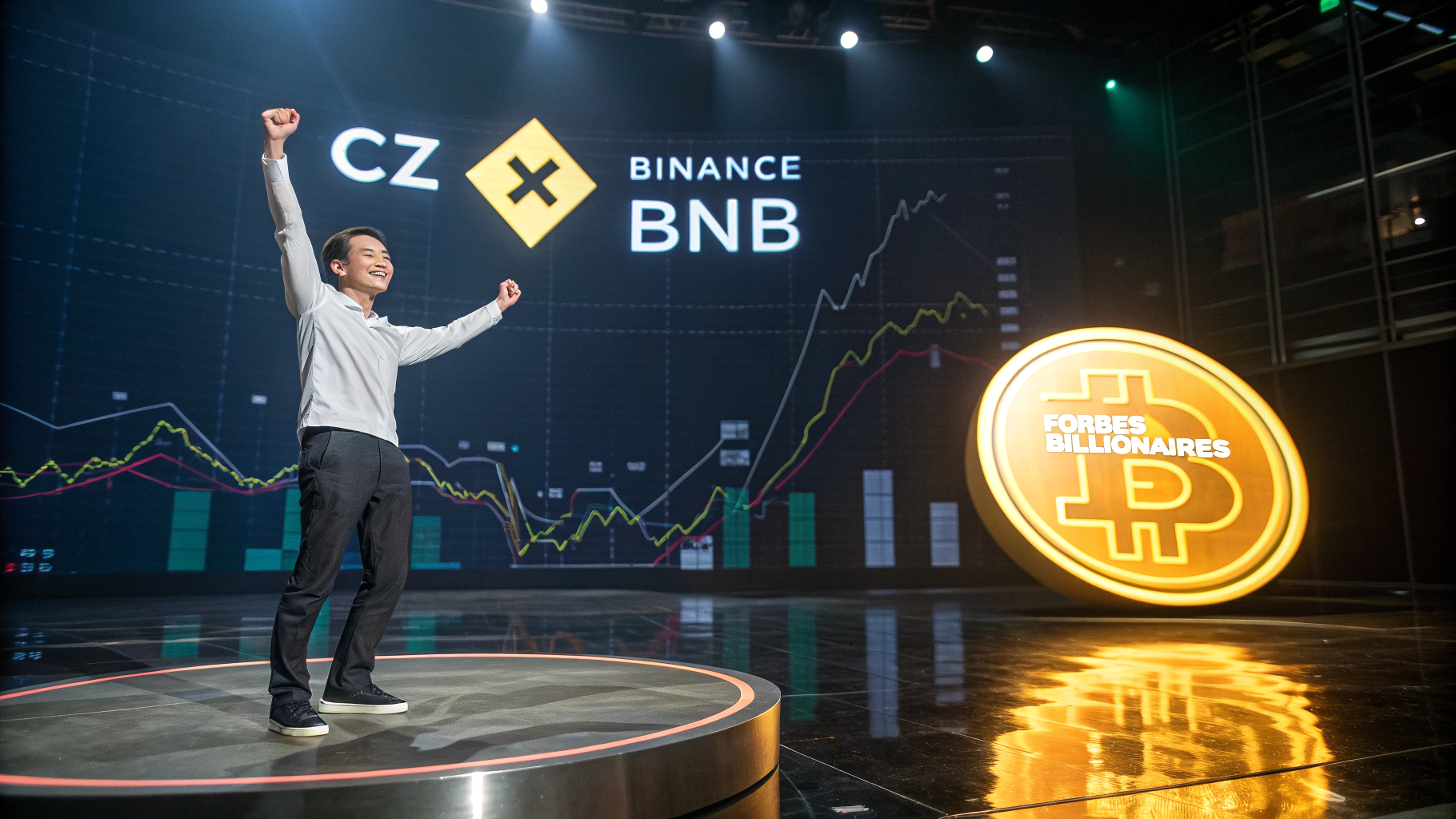 BNB 폭등에 CZ 순자산 105조 원 돌파…포브스 부자 순위 23위 진입
