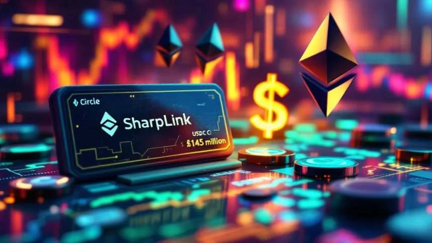 SharpLink 지갑, 써클에서 1억4500만달러 USDC 수령…ETH 매집 자금 추정