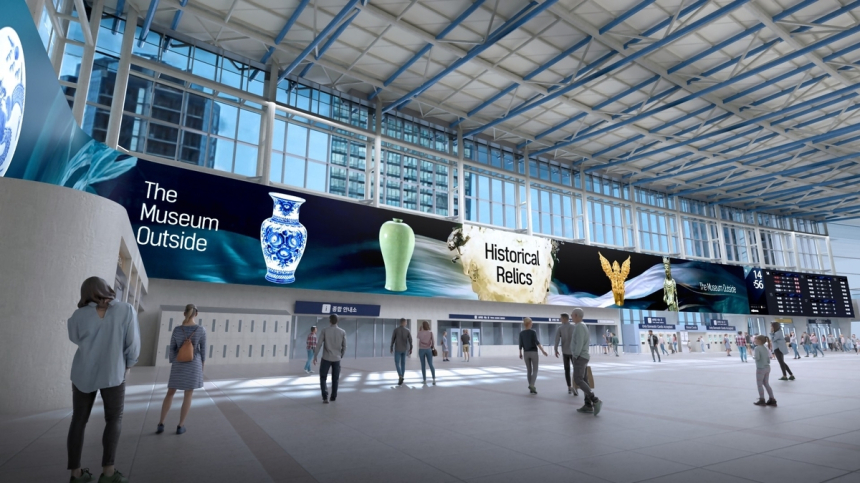  카카오모빌리티, 서울역 초대형 전광판 '서울 파노라마'로 디지털 광고 본격 진출