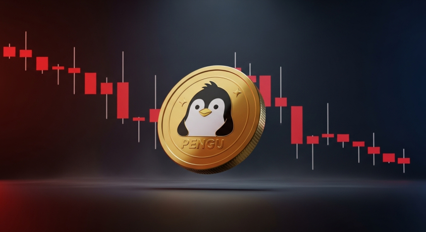 펏지펭귄($PENGU), 일주일 새 21% 급락…기술 지지선 0.025달러 주목