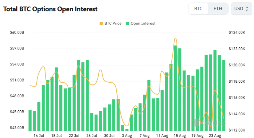 [비트 옵션 데일리] 미결제약정 1.9% 감소…콜옵션 우위 속 단기 거래량 26억 달러