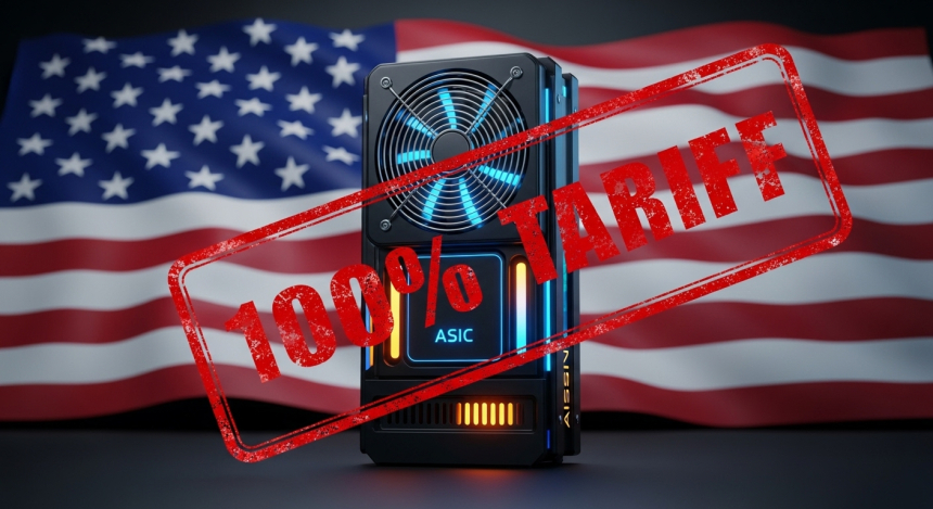  트럼프의 100% 반도체 관세, 美 비트코인 채굴 수익성 55% 급감