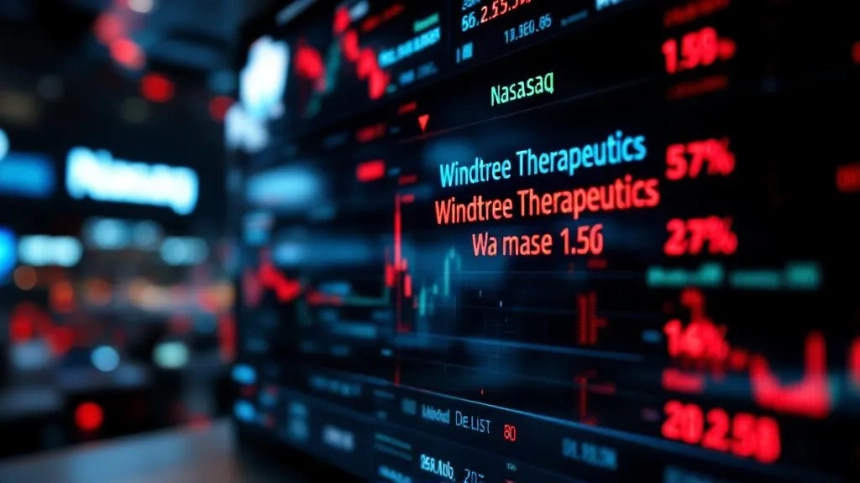 윈드트리 테라퓨틱스, 나스닥 상장폐지 통보 받아