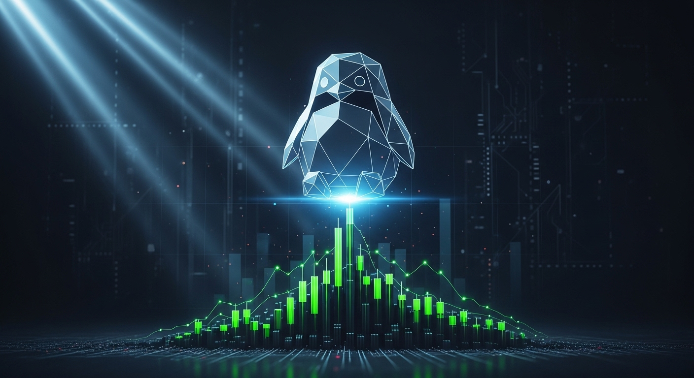 펏지펭귄(PENGU), ETF 이슈에 급등 조짐…거래량 8,000억 원 돌파