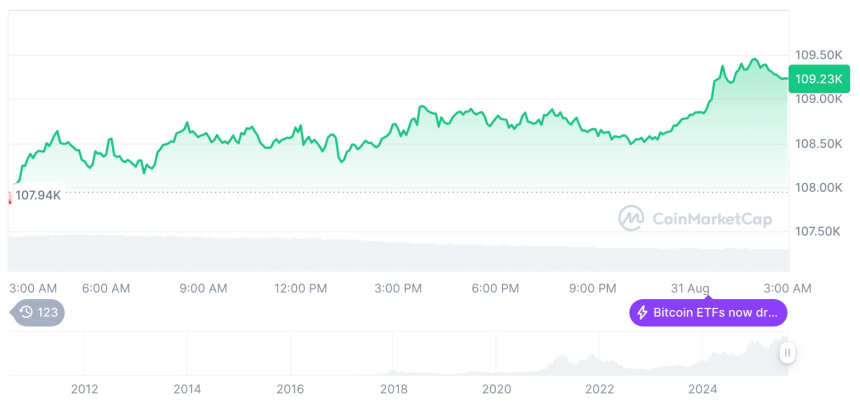  [오후 시세브리핑] 암호화폐 시장 혼조세… 비트코인 10만9234달러, 이더리움 4449달러