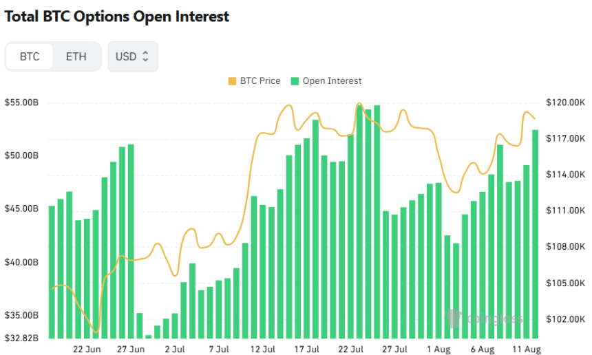  [비트 옵션 데일리] 미결제약정 524억 달러, 전일比 6.73% 증가…콜·풋 균형 속 대규모 거래량 폭발