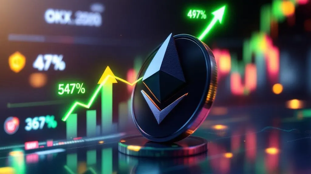 OKX, USDT 단기예금 이자율 47% 급등…ETH 4,200달러 돌파