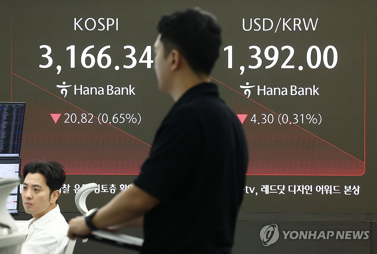 엔비디아 실적 부담에 국내 증시 하락…삼성전자·SK하이닉스도 약세