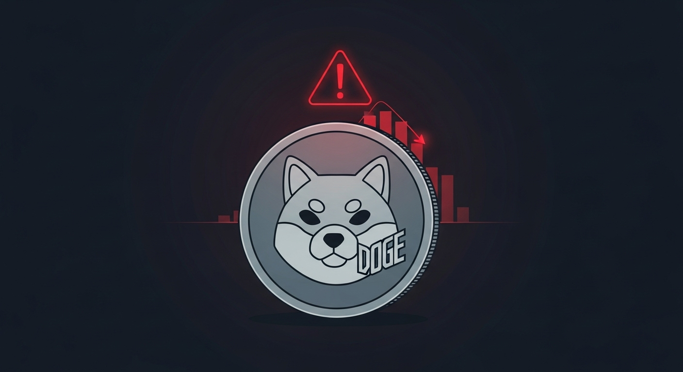 도지코인(DOGE), 고래 매도·지표 악화에 최대 45% 하락 경고