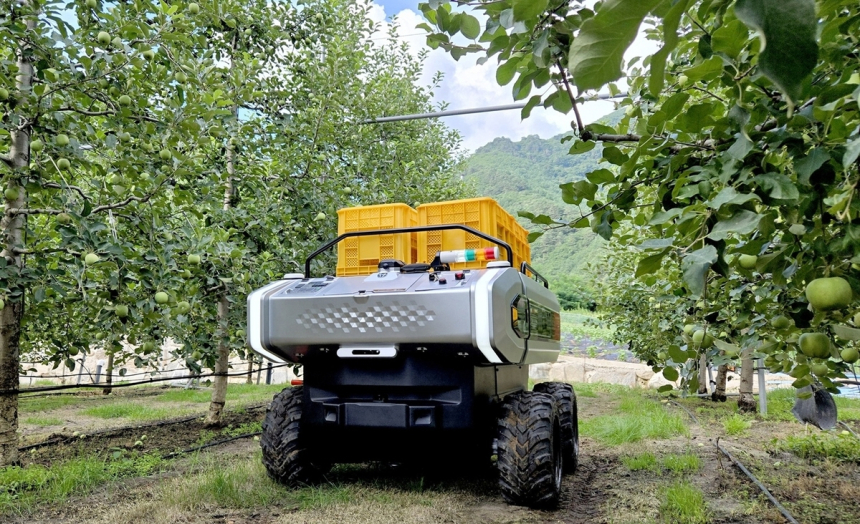 대동로보틱스, 음성으로 작동하는 AI 운반로봇 첫 공개…농촌 고령화 대안될까