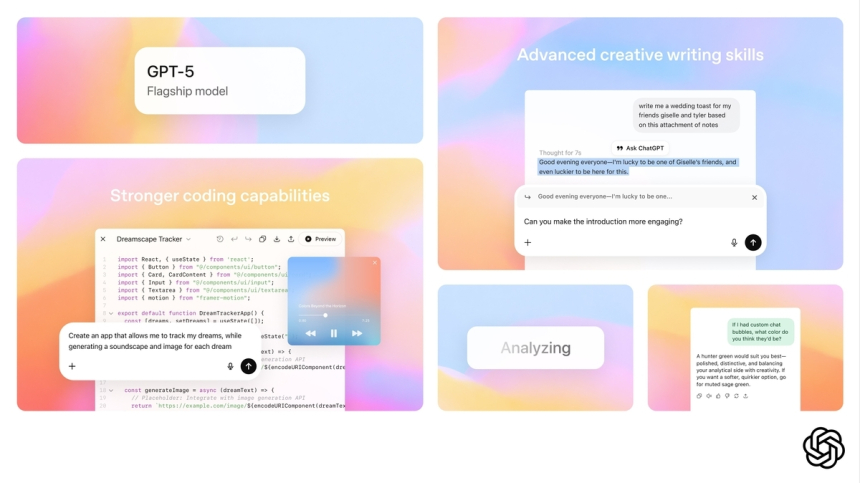  오픈AI, GPT-5 전 세계 출시…모든 챗GPT에 통합 적용