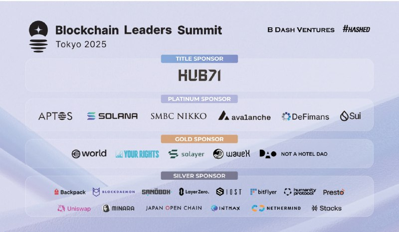 '블록체인 리더스 서밋 도쿄 2025', 공식 스폰서 및 연사 라인업 공개