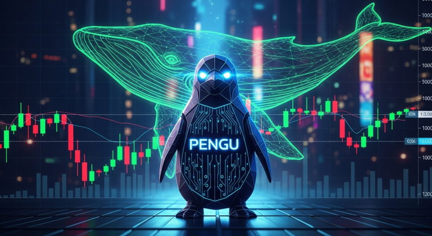 펑지펭귄(PENGU), 로빈후드 상장 후 12% 하락…고래들 '저가 매수' 가세