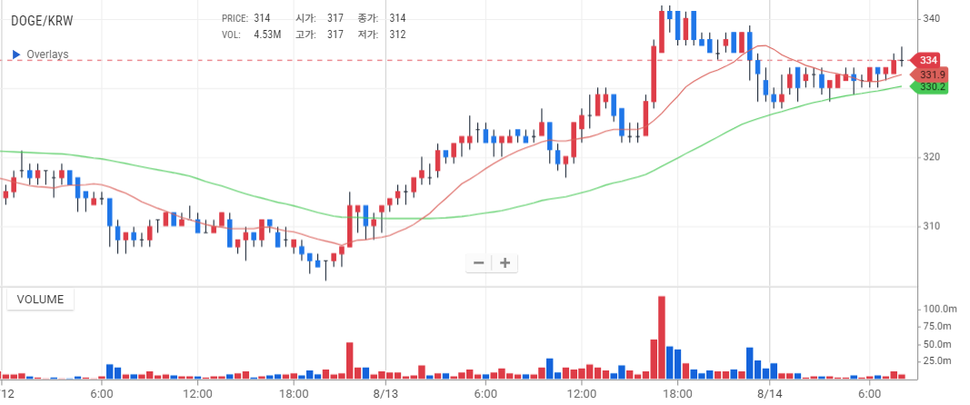 [오늘의 주목 코인] 도지코인(DOGE) 3.73% 상승…트럼프 지지 발언에 시장 관심 집중
