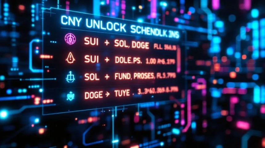 향후 7일간 암호화폐 대규모 토큰 락업 해제 예정