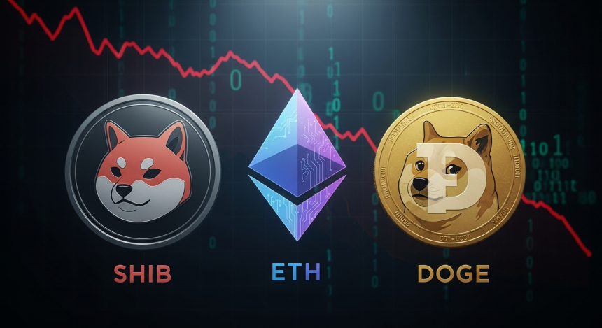  시바이누·이더리움·도지코인, 동반 약세…기술적 저항에 하락탄력 커져