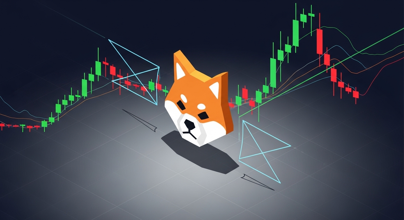 시바이누(SHIB), 기술적 데드라인 도달...지지선 붕괴 시 10% 급락 가능