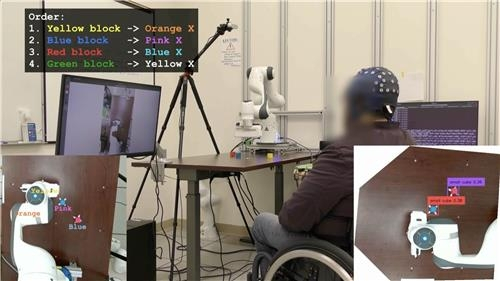  AI-뇌파 기술로 로봇팔 제어… 마비 환자, 희망의 손을 뻗다