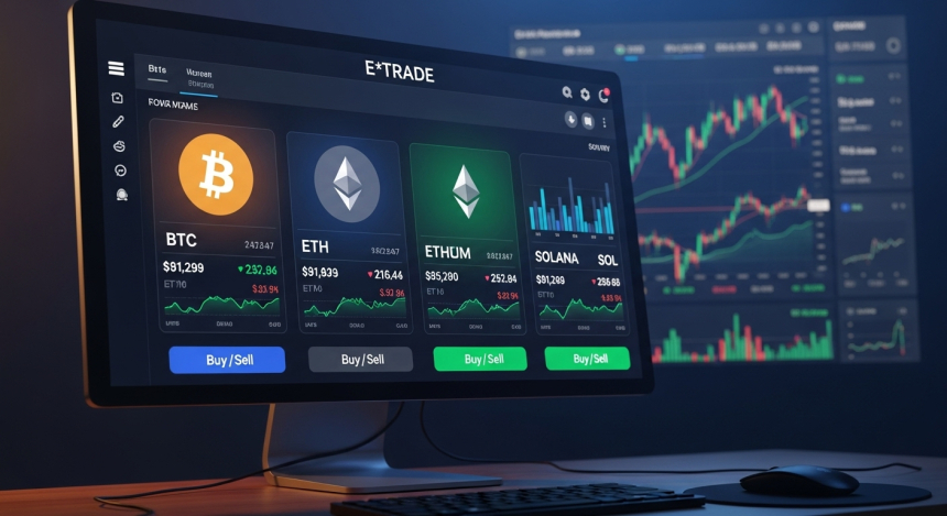 모건스탠리 자회사 E*트레이드, 비트코인 등 암호화폐 거래 진출…로빈후드와 정면승부