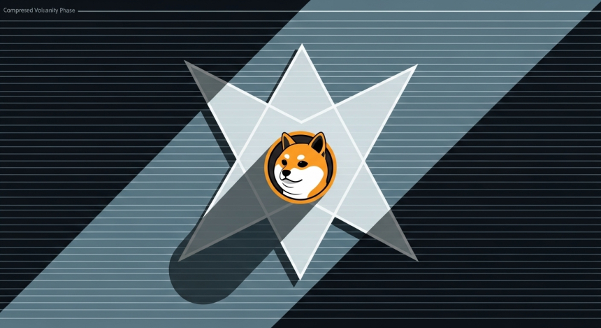 시바이누($SHIB), 삼각 수렴 끝자락…변곡점 임박