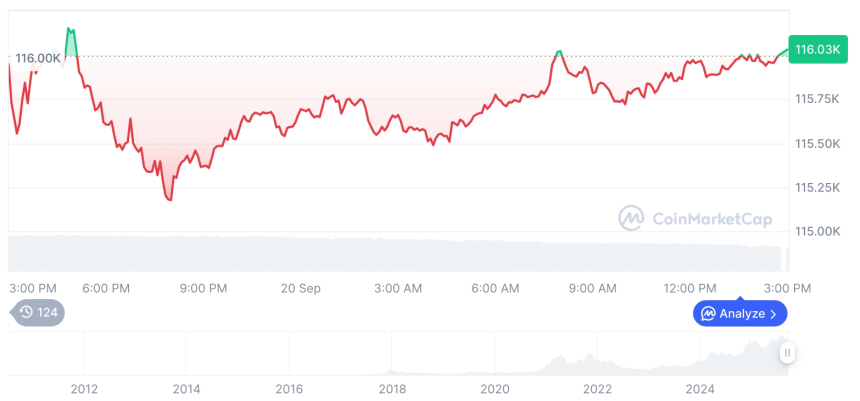  [자정 시세브리핑] 암호화폐 시장 혼조세… 비트코인 11만6093달러, 이더리움 4,490달러