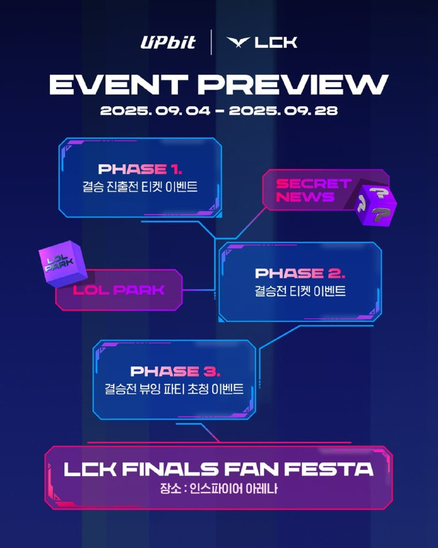 업비트, 2025 LCK 공식 스폰서로 참여…e스포츠 팬과 교감 강화