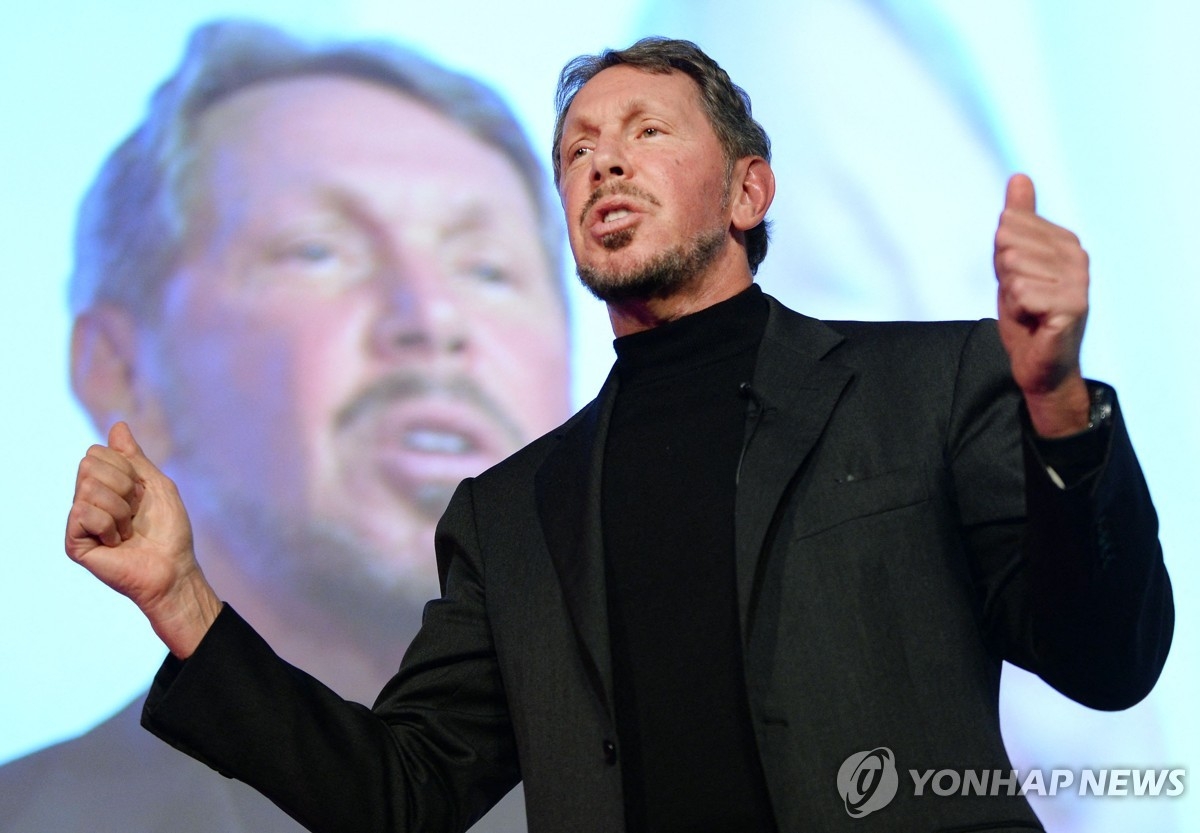 오라클 주가 급등…래리 엘리슨, 일론 머스크와 '세계 최고 부자' 어깨 나란히