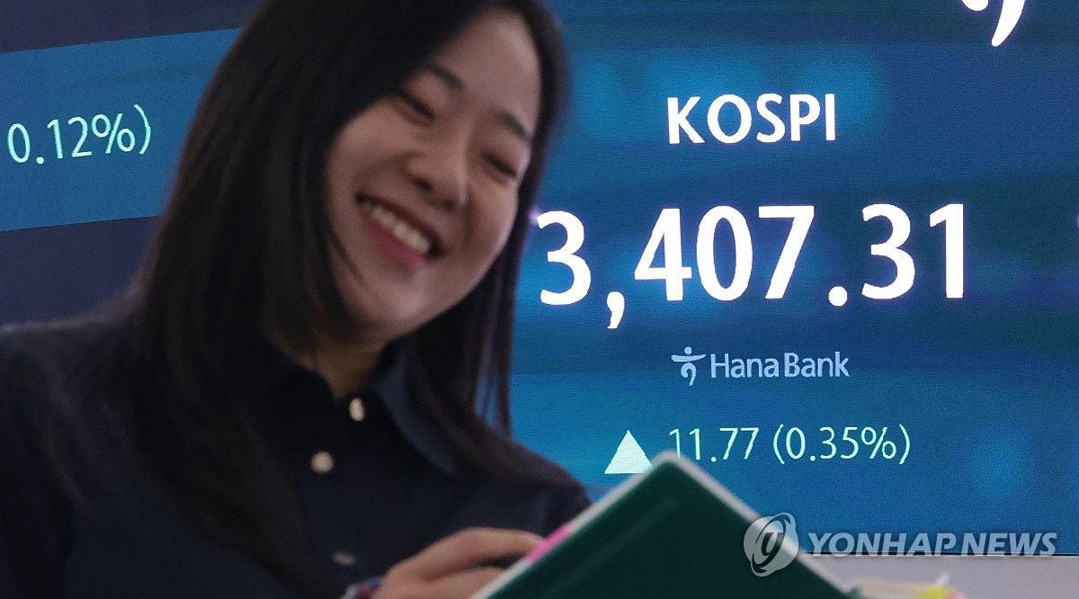 코스피, 사상 첫 3,400 돌파…10거래일 연속 '역대 최고'