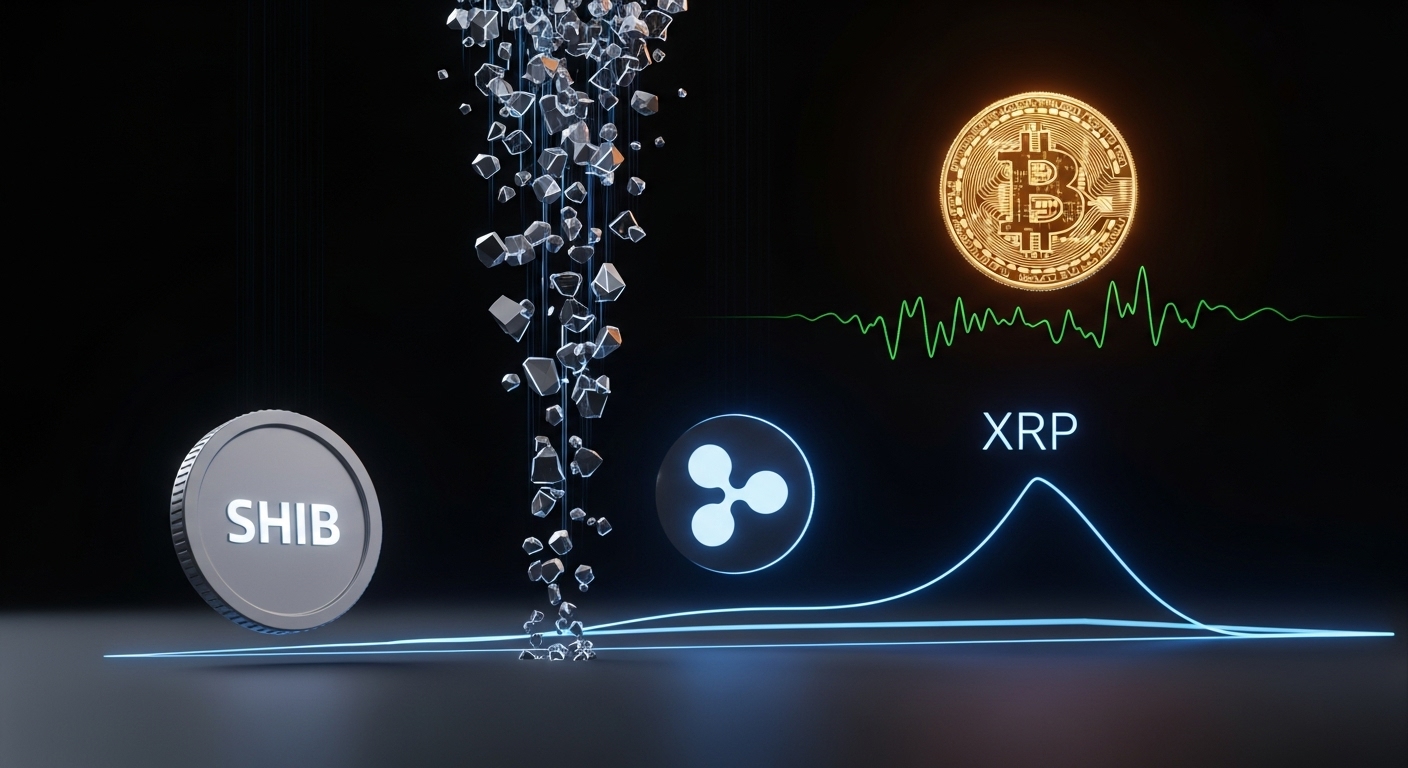 시바이누, 2025년 바닥 우려…XRP는 재반등 여지, 비트코인 10만 달러 방어 주목