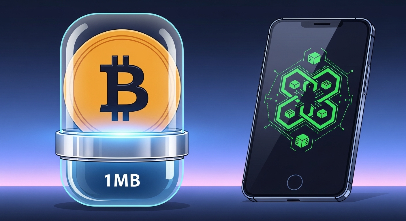 비트코인(BTC) 블록 680GB, 단 1MB로…모바일 검증 시대 연다